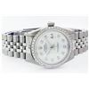 Image 2 : Mens Rolex Stainless Steel Mother Of Pearl Diamond Datejust Wristwatch