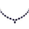 Image 1 : 14KT White Gold 42.47ctw Sapphire and Diamond Necklace
