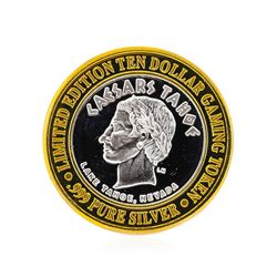 .999 Silver Caesars Palace Lake Tahoe, Nevada $10 Casino Gaming Token Limited Ed