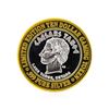 Image 1 : .999 Silver Caesars Palace Lake Tahoe, Nevada $10 Casino Gaming Token Limited Ed