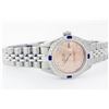 Image 2 : Womens Rolex Stainless Steel Diamond and Sapphire Datejust Wristwatch