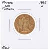 Image 1 : 1887A 20 Francs France Gold Coin