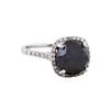 Image 1 : 14KT White Gold 6.30ctw Fancy Black Diamond Ring