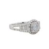Image 1 : 14KT White Gold 2.22ctw Round Cut Diamond Engagement Ring