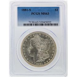 1881-S $1 Morgan Silver Dollar PCGS Graded MS63