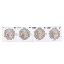 Set of (3) 1884-O & (1) 1884 $1 Morgan Silver Dollar Coins