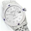 Image 1 : Mens Rolex Stainless Steel Diamond and Sapphire Datejust Wristwatch
