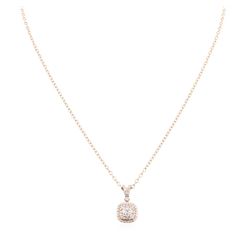 14KT Rose Gold 0.74ctw Diamond Pendant With Chain