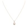 Image 1 : 14KT Rose Gold 0.74ctw Diamond Pendant With Chain