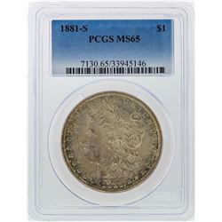 1881-S $1 Morgan Silver Dollar PCGS Graded MS65