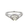 Image 2 : 14KT White Gold 0.85ctw Cushion Cut Diamond Engagement Ring