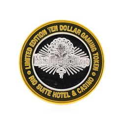 .999 Silver Rio Suite Hotel Las Vegas  $10 Casino Gaming Token Limited Edition