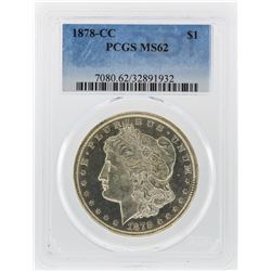 1878-CC $1 Morgan Silver Dollar Coin PCGS Graded MS62