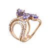 Image 3 : 14KT Rose Gold 2.55ctw Tanzanite and Diamond Ring