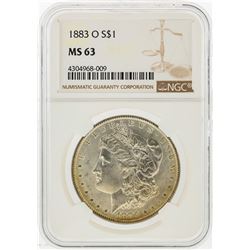1883-O $1 Morgan Silver Dollar NGC Graded MS63