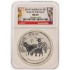 Image 1 : 2015P $1 Australia Year of the Goat Silver Coin NGC MS69