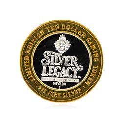 .999 Silver Silver Legacy Reno, Nevada $10 Casino Gaming Token Limited Edition