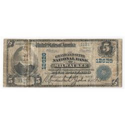 1924 Large Size $5 National Currency National Bank - Damaged