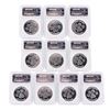 Image 2 : Set of (10) 2012 Lydian Mint .999 Silver 1 Troy Ounce Coins NGC Certified