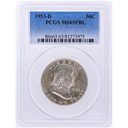 1953-D Franklin Half Dollar Coin PCGS MS65FBL