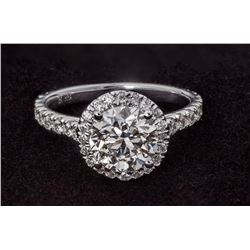 Round Brilliant Diamond Ring with Halo!