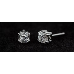 .65tcw Ideal Square Diamond Earrings