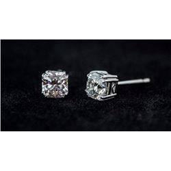 .93 TCW Ideal Square Cut Earrings