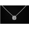 Image 1 : .86 TCW Ideal Square Cut Diamond Necklace