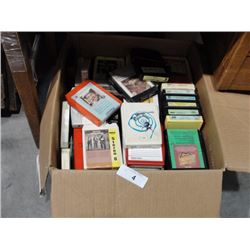 Box of 8 track tapes
