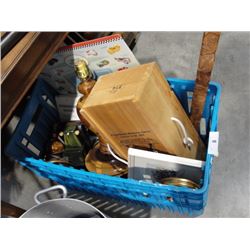 Box of movie set collectibles