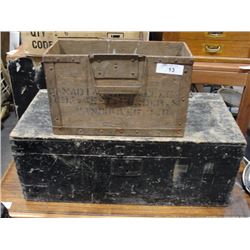 Wood ammo box and wood trunk