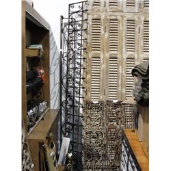 Wrought iron widow's peak rail