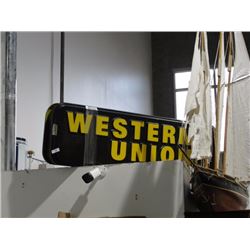Double sided Western Union sign