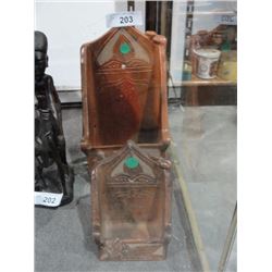 Pair of hanging wall letter holders
