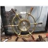 Image 1 : Brass ship's wheel clock