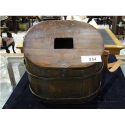 Vintage wood fishing creel