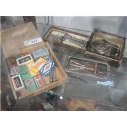 Collection of razor blades and razor sharpeners