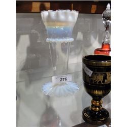 Victorian vaseline glass vase