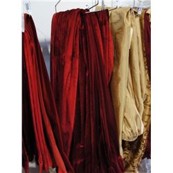 1 of 4 red velvet floor length drapes