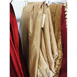 1 of 2 gold floor length drapes