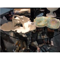2 English candy dishes