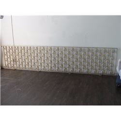 Gold painted wrought iron railing 12'9"