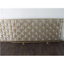 Gold painted wrought iron railing 5'7"
