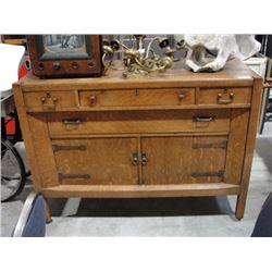 Quarter sawn oak sideboard