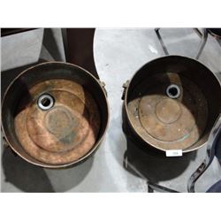 Pair of copper sinks