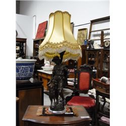 Bronze figural table lamp
