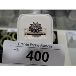 10kt gold amethyst & diamond ring. Appraised value $400 appraisal included