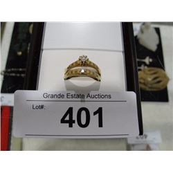 14kt gold diamond engagement and wedding band set. Appraised value $800 appraisal included