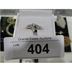 18kt gold sapphire & diamond ring. Appraised value $1150, appraisal inc.