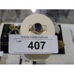 10kt gold amethyst & diamond ring. Appraised value $675 appraisal inc